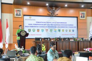 Kepala Perwakilan BPK Maluku Menutup Acara Pemantauan Tindak Lanjut Pemerintah Daerah Se-Provinsi Maluku Semester II Tahun 2016